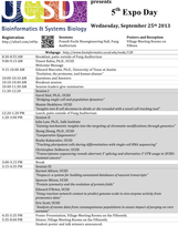 Bioinformatics EXPO 2013 schedule